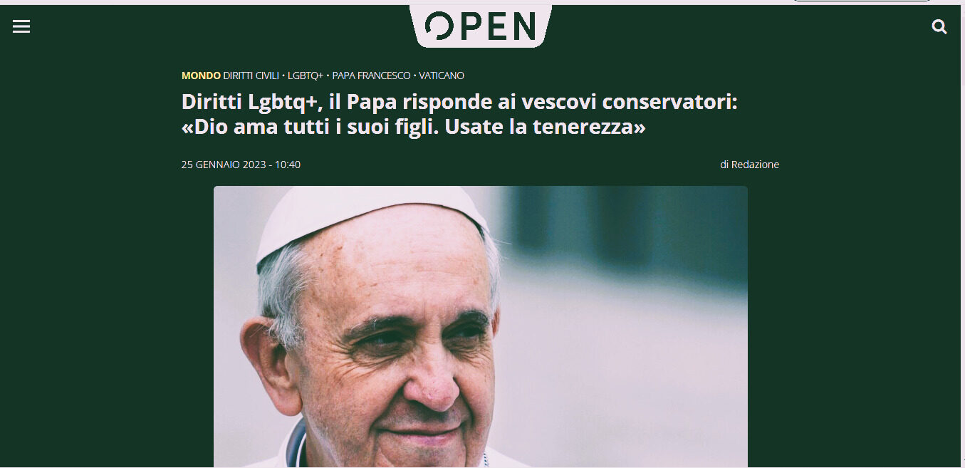 No, sull’omosessualità Bergoglio non ha “risposto” ai vescovi conservatori