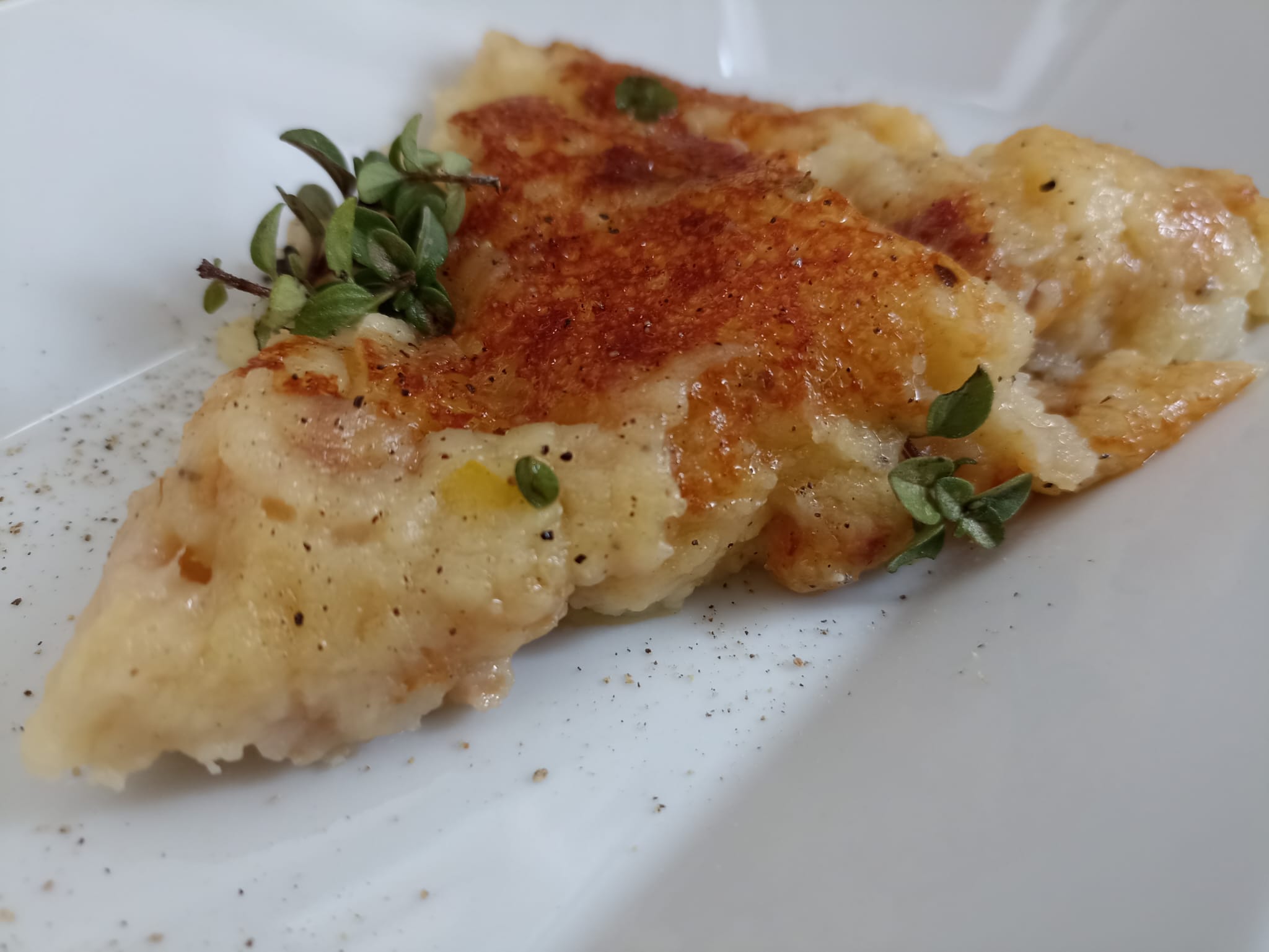 Tortino filante di patate e pancetta