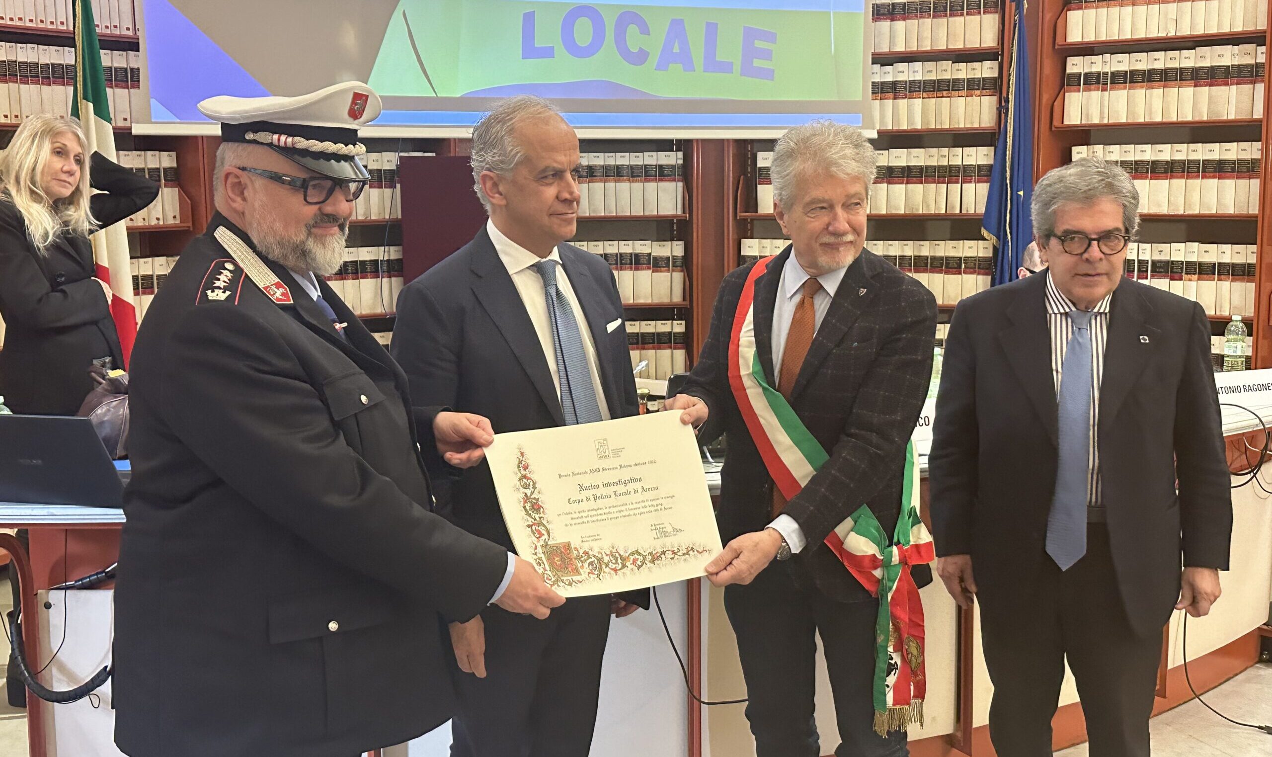 Alla Polizia Municipale di Arezzo il Premio ANCI Sicurezza Urbana 2022