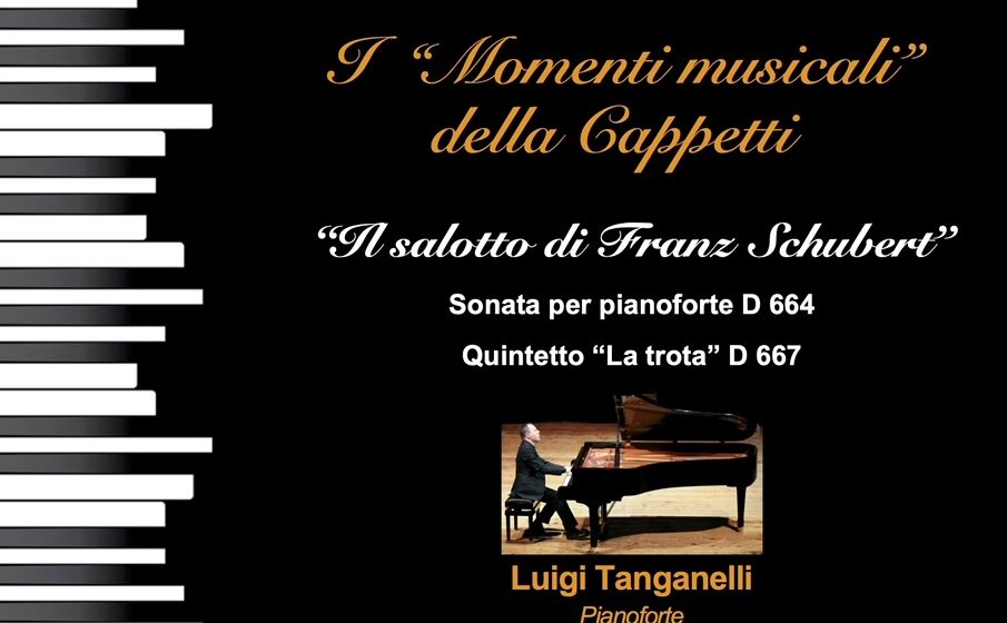 Al Teatro Verdi il concerto “Il Salotto di Franz Schubert” con il pianista Luigi Tanganelli