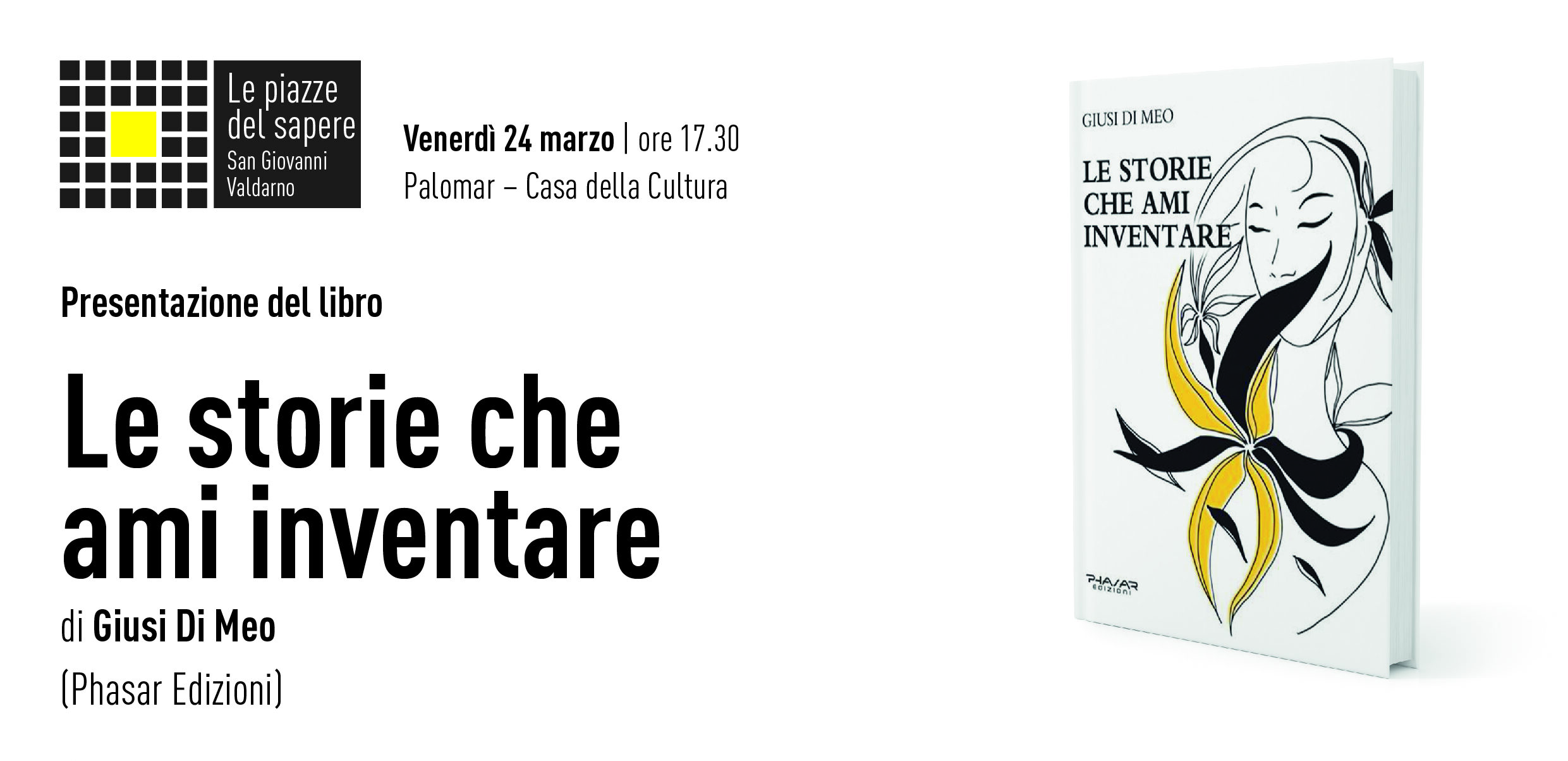 Continua “Le Piazze del Sapere”: venerdì Giusi Di Meo presenta “Le storie che ami inventare”