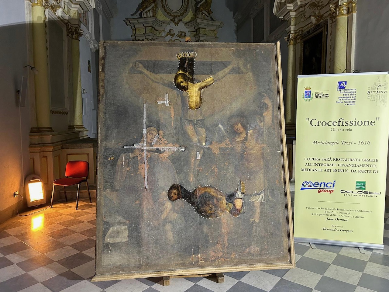 Art Bonus: al via il restauro della Crocefissione di Michelangelo Tizzi