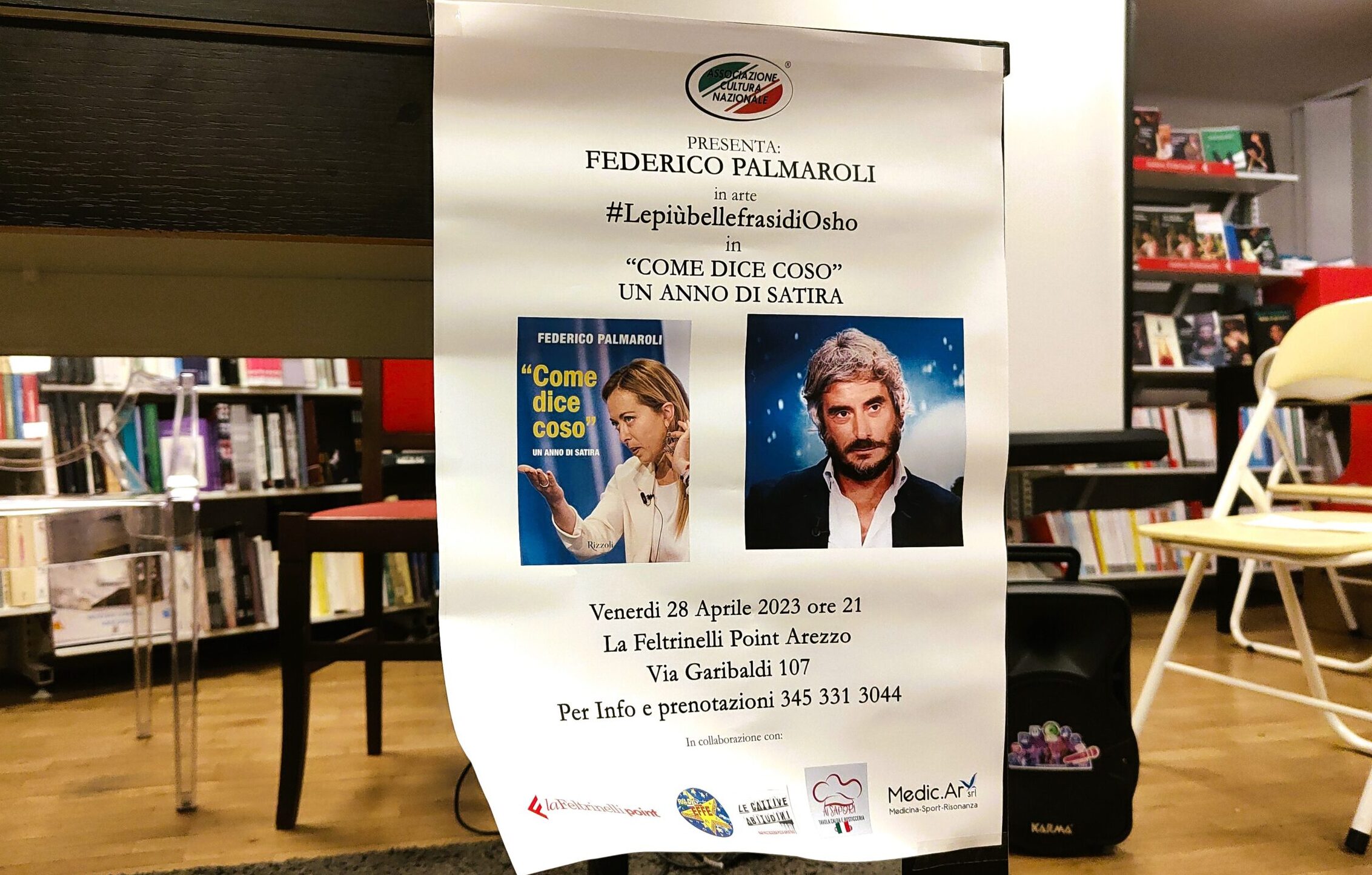 “Le più belle frasi di Osho” ad Arezzo: quando la cultura si fa con una risata