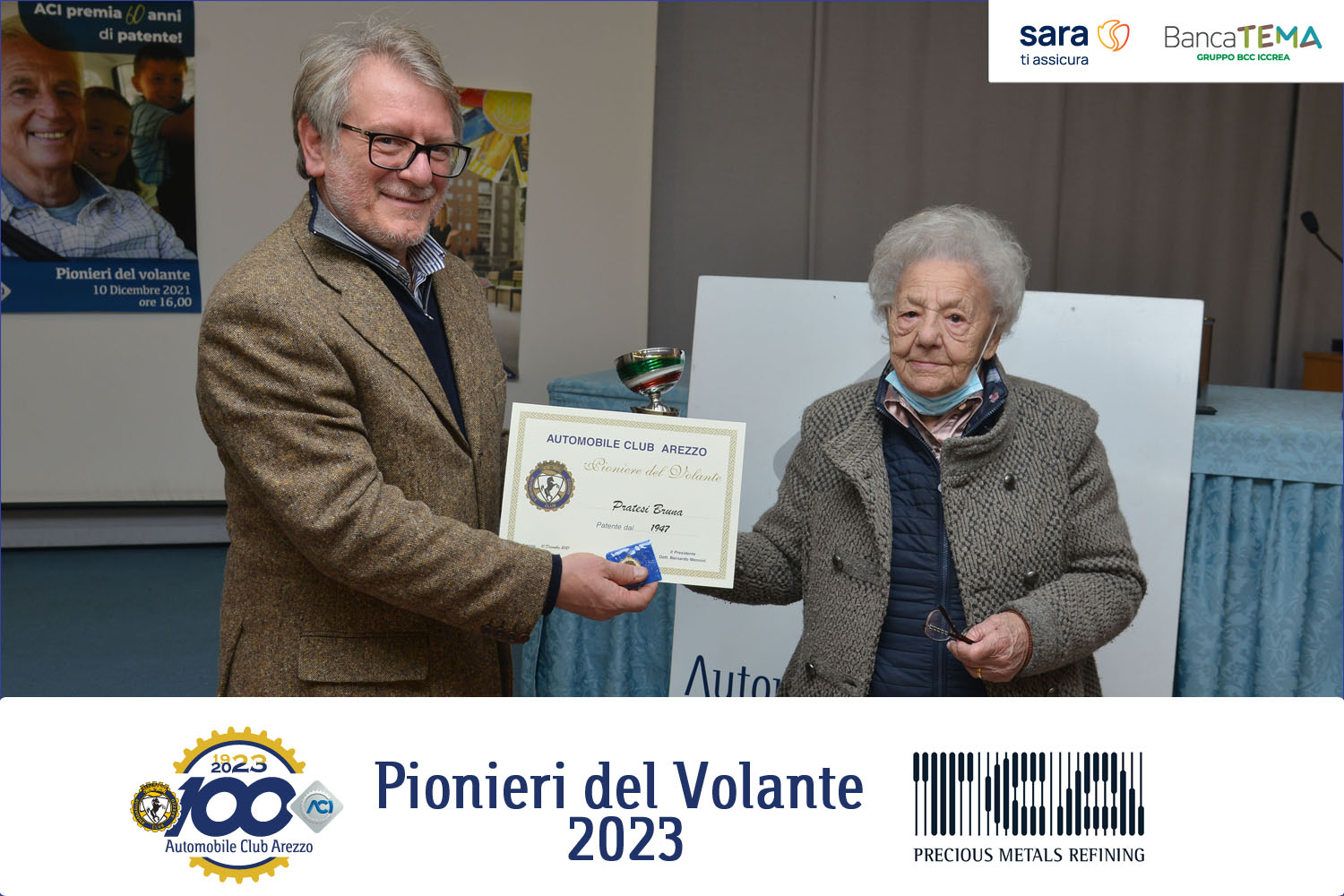 L’Automobile Club Arezzo conferisce un premio ai “pionieri al volante”